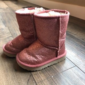 Pink Glitter UGG boots for girls
